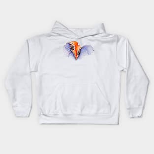 Wings of change spotted blue Kids Hoodie